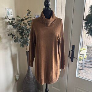 GAP Warm Tan Turtleneck Sweater Dress